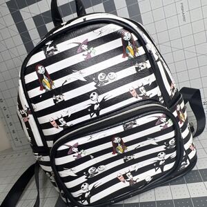 Disney Nightmare Before Christmas Storybook Loungefly. Black & White Stripped